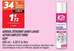 Netto Aérosol détachant avant-lavage action complÚte turbo k2r offre