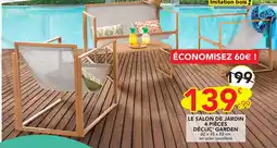 Stokomani Le salon de jardin 4 pièces déclic' garden offre
