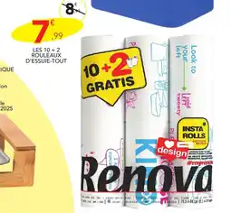 Stokomani Les 10 + 2 rouleaux d'essuie-tout offre