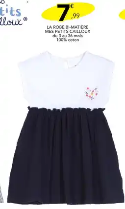 Stokomani La robe bi-matière mes petits cailloux offre