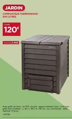 Gedimat Composteur thermowood offre