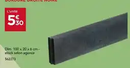 Gedimat Bordure droite noire offre