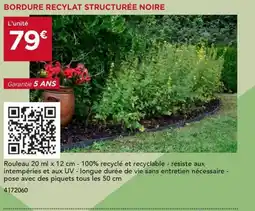 Gedimat Bordure recylat structurée noire offre