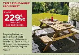 Gedimat Table pique-nique pro forest offre