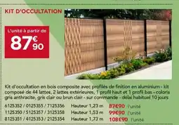 Gedimat Kit d'occultation offre