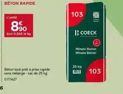 Gedimat Béton rapide offre
