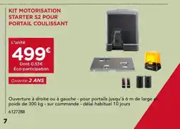 Gedimat Kit motorisation starter s2 pour portail coulissant offre