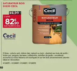 Gedimat CECIL Saturateur bois offre