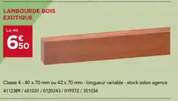 Gedimat Lambourde bois exotique offre