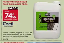 Gedimat CECIL Nettoyant dégriseur pour bois axnet offre