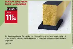 Gedimat Tampon isolation pour lambourde offre