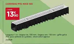 Gedimat Caniveau pvc nice 100 offre