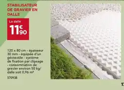 Gedimat Stabilisateur de gravier en dalle offre