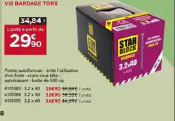 Gedimat Vis bardage torx offre