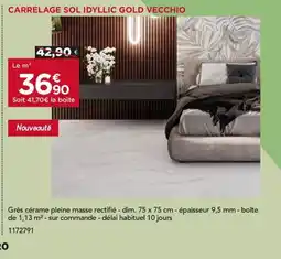 Gedimat Carrelage sol idyllic gold vecchio offre
