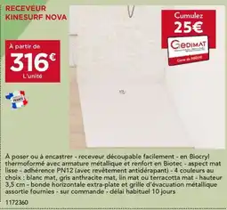 Gedimat Receveur kinesurf nova offre