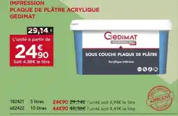 Gedimat GEDIMAT Impression plaque de plâtre acrylique offre