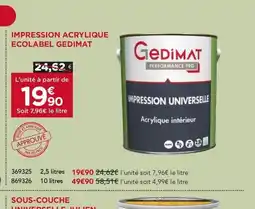 Gedimat GEDIMAT Impression acrylique ecolabel offre