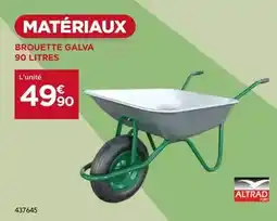 Gedimat Brouette galva 90 litres offre