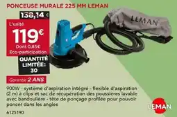 Gedimat Leman - ponceuse murale 225 mm offre