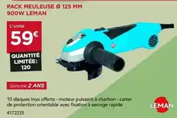 Gedimat Leman - pack meuleuse 125 mm 900w offre