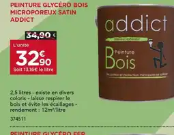 Gedimat ADDICT peinture glycéro bois microporeux satin offre