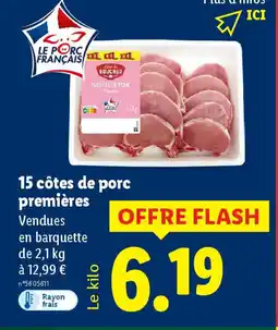 Lidl 15 côtes de porc premières offre