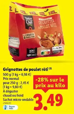 Lidl Grignottes de poulet rôti offre