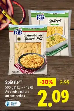 Lidl Spätzle offre