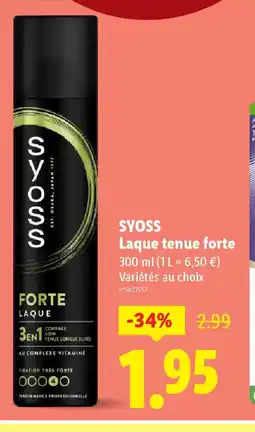 Lidl SYOSS Laque tenue forte offre