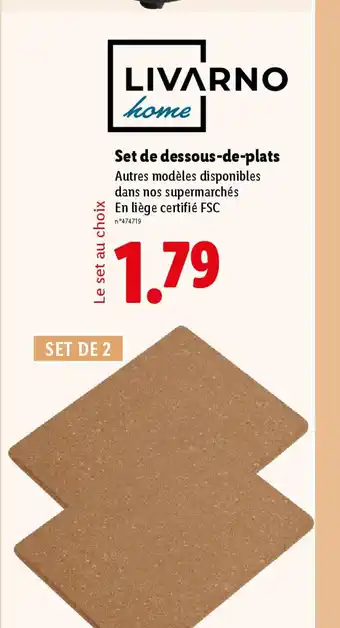 Lidl LIVARNO Set de dessous-de-plats offre