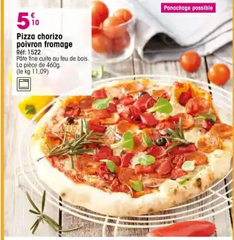 Croque Gel Pizza chorizo poivron fromage offre