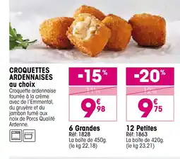 Croque Gel Croquettes ardennaiss offre