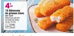 Croque Gel 15 BĂątonnets de poisson blanc offre