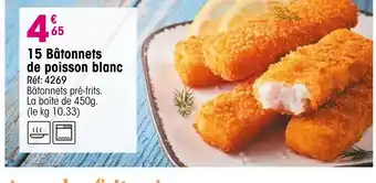 Croque Gel 15 Bâtonnets de poisson blanc offre