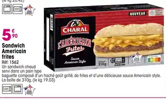 Croque Gel Sandwich Americain frites offre
