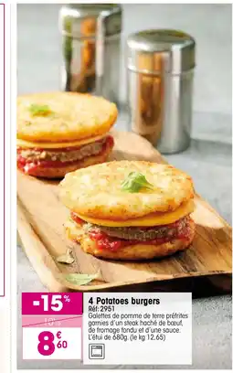 Croque Gel 4 Potatoes burgers offre
