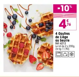 Croque Gel 4 Gaufres de Liège au beurre offre