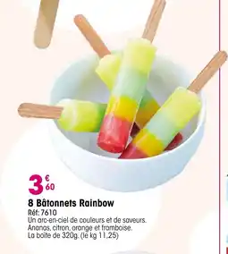 Croque Gel 8 BĂątonnets Rainbow offre