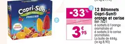 Croque Gel 12 Bâtonnets Capri-Sun orange et cerise offre