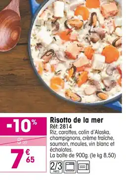 Croque Gel Risotto de la mer offre