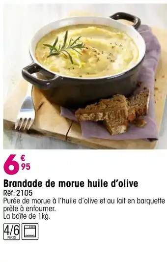 Croque Gel Brandade de morue huile d'olive offre