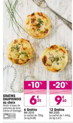 Croque Gel Gratins dauphinois offre