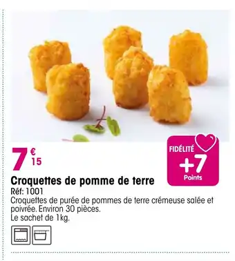 Croque Gel Croquettes de pomme de terre offre