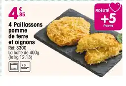 Croque Gel 4 Paillassons pomme de terre et oignons offre