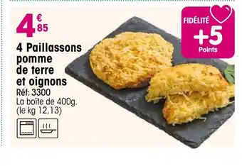 Croque Gel 4 Paillassons pomme de terre et oignons offre