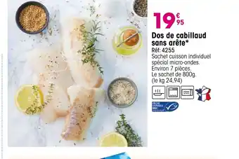 Croque Gel 2 Maxi dos de cabillaud offre