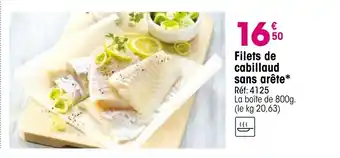 Croque Gel Filets de cabillaud sans arête offre