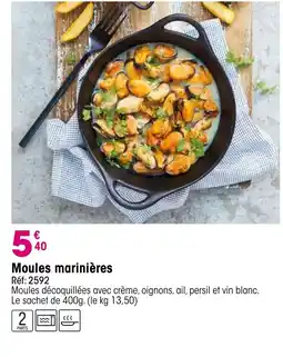 Croque Gel Moules marinières offre