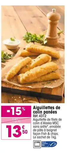 Croque Gel Aiguillette de filets de colin panees offre